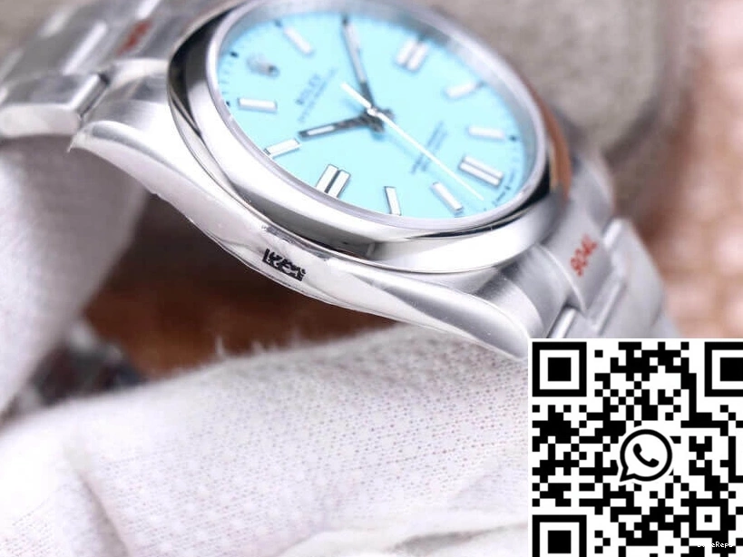 Turquoise Blue Oyster Rolex EW 41MM Factory Perpetual Dial M124300-0006 0208